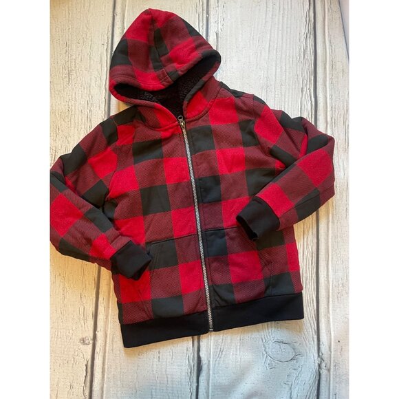 Buffalo plaid fleece-lined coat - Picture 1 of 3